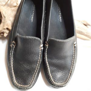 Rockport Womens Black Washable Leather Driving Moc
